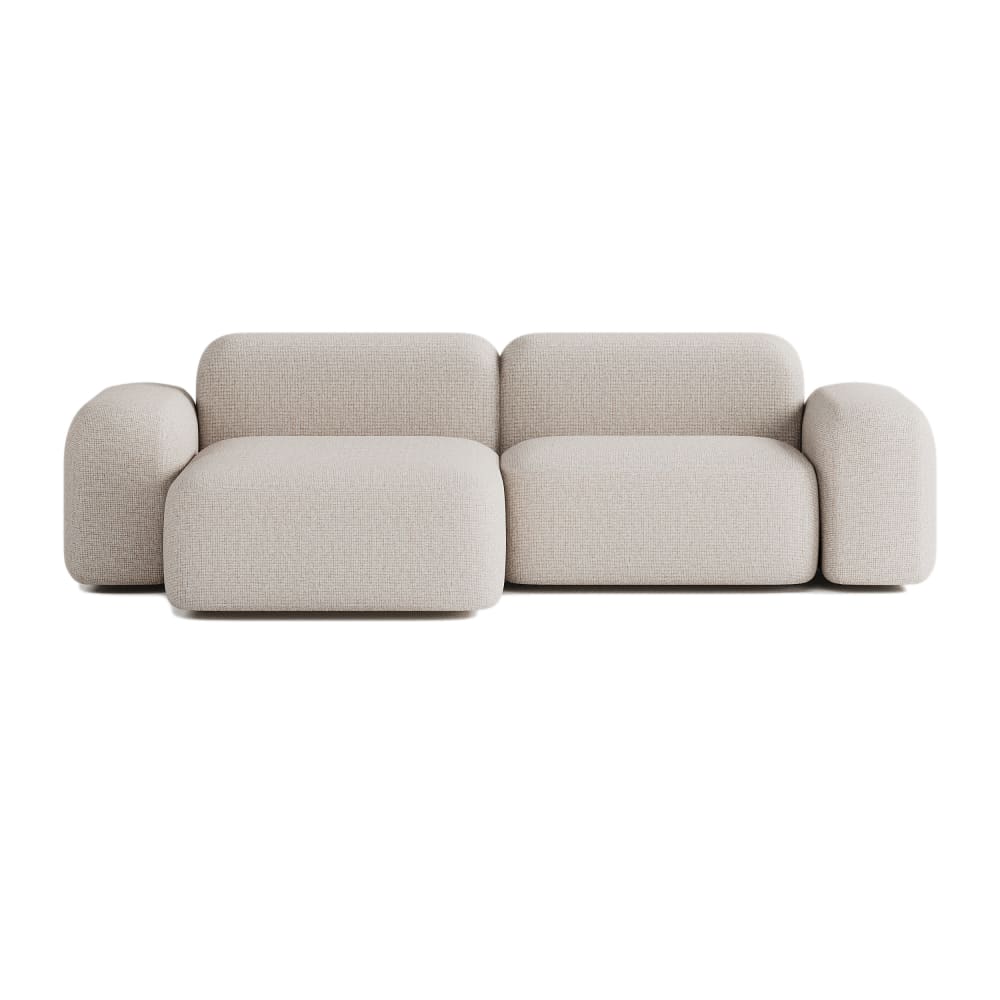 Canapé d'angle 3 places tissu beige Canapé d'angle 3 places tissu beige