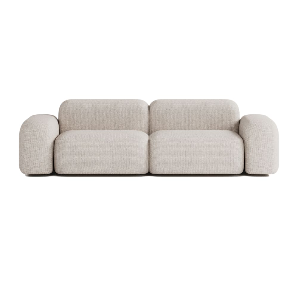 Canapé Modulable 3 places en Tissu Beige