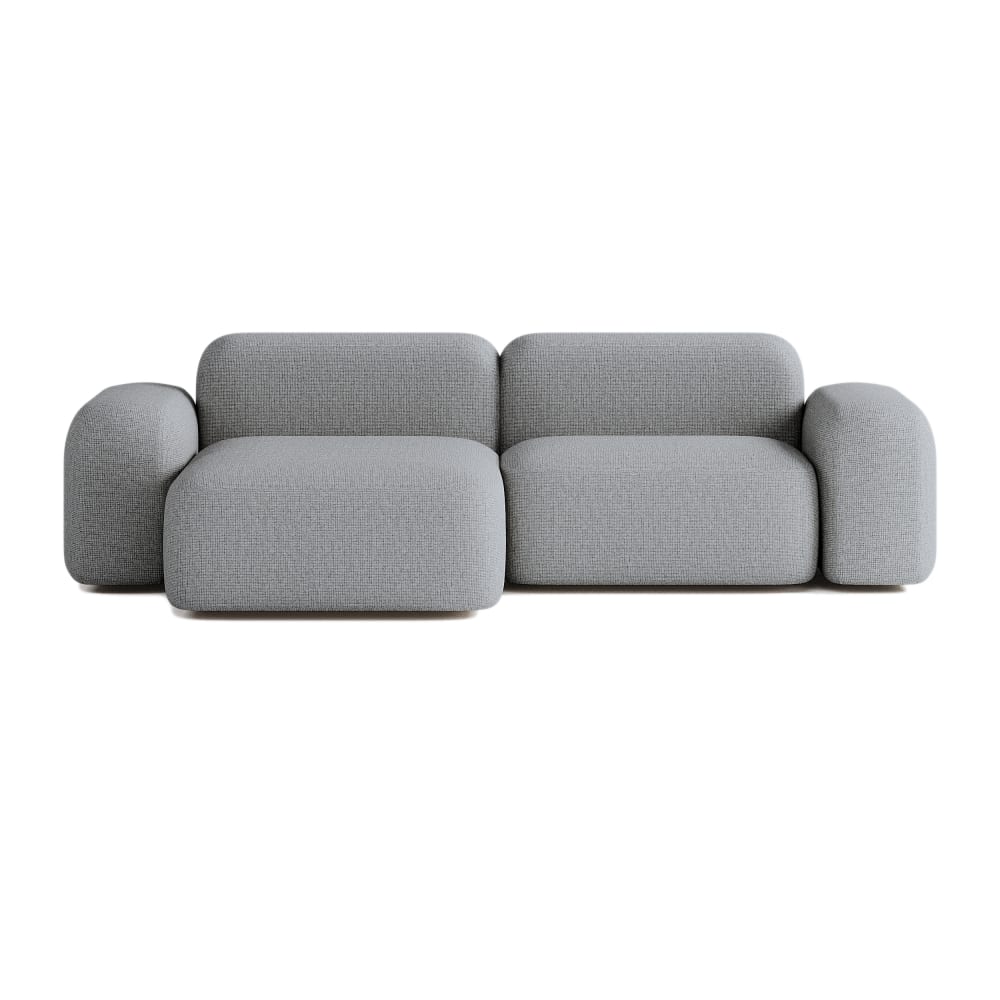 Canapé d'angle 3 places tissu gris foncé Canapé d'angle 3 places tissu gris foncé