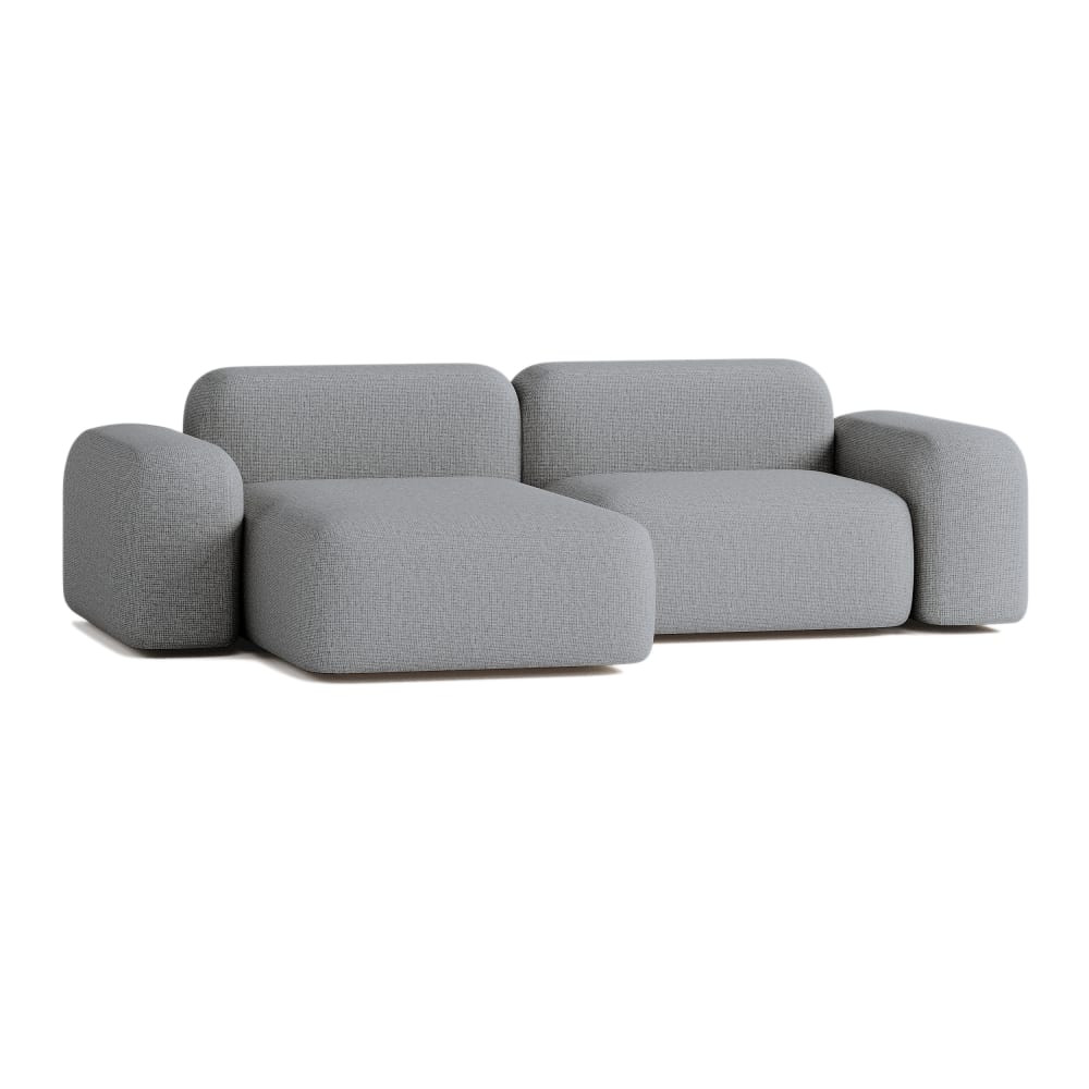 Canapé d'angle 3 places tissu gris foncé - Maisons du Monde