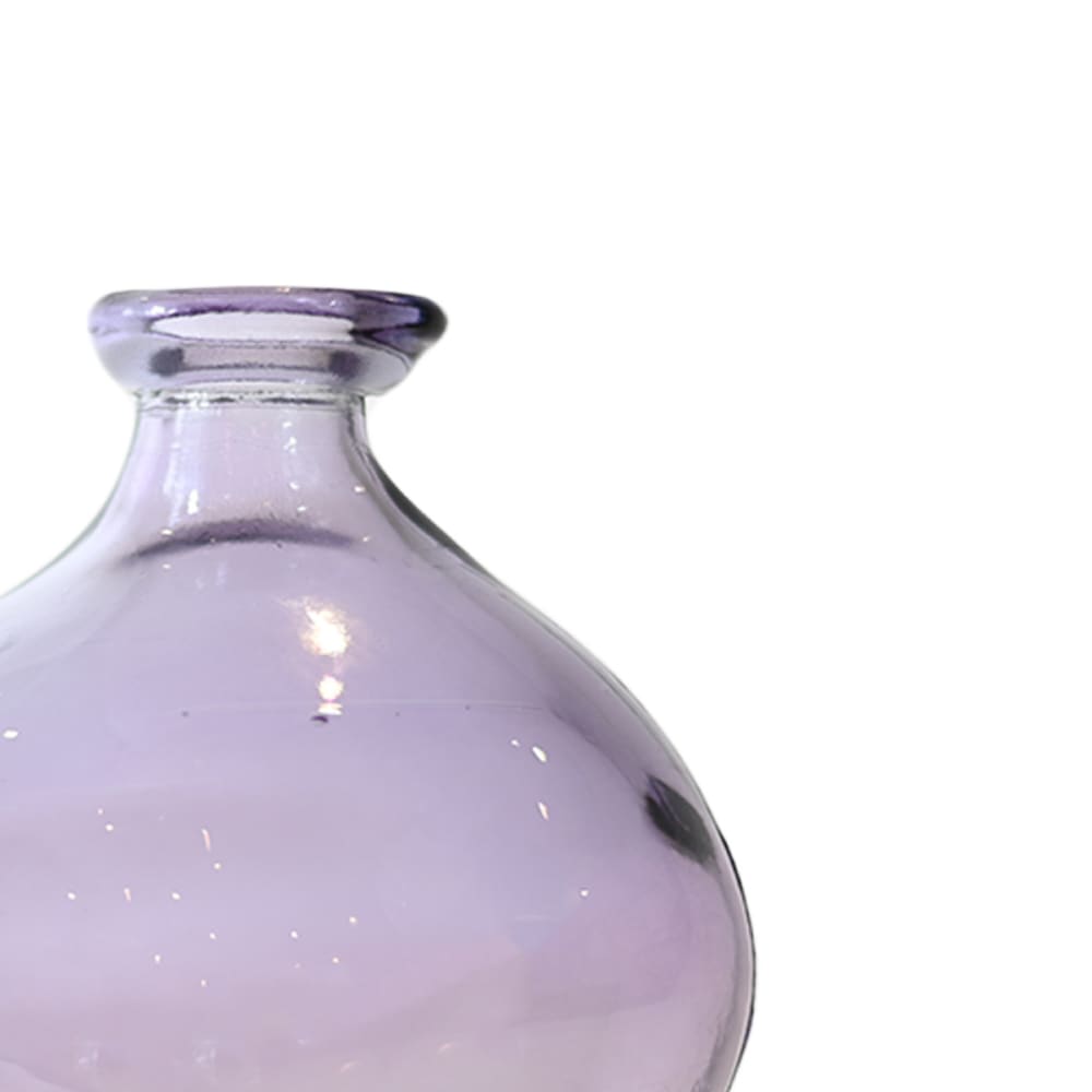 Vase en verre recyclé parme 18 cm — vue 3