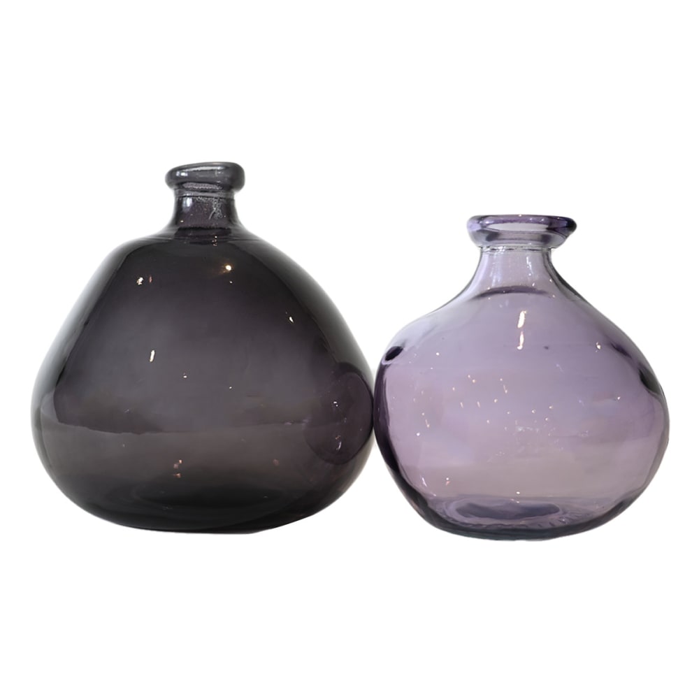 Vase en verre recyclé parme 18 cm — vue 4