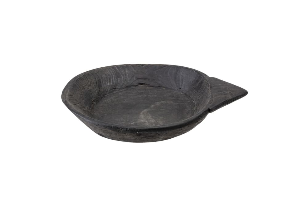 Holztablett, schwarz