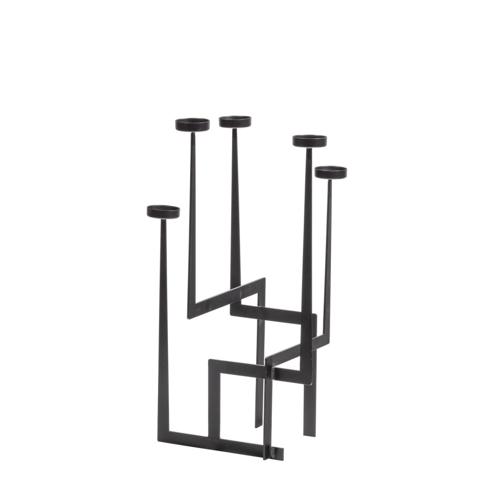 WOOOD Metall-Kerzenständer H51, schwarz style modern - Metall