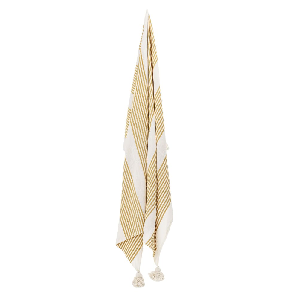 Plaid en viscose jaune - Maisons du Monde