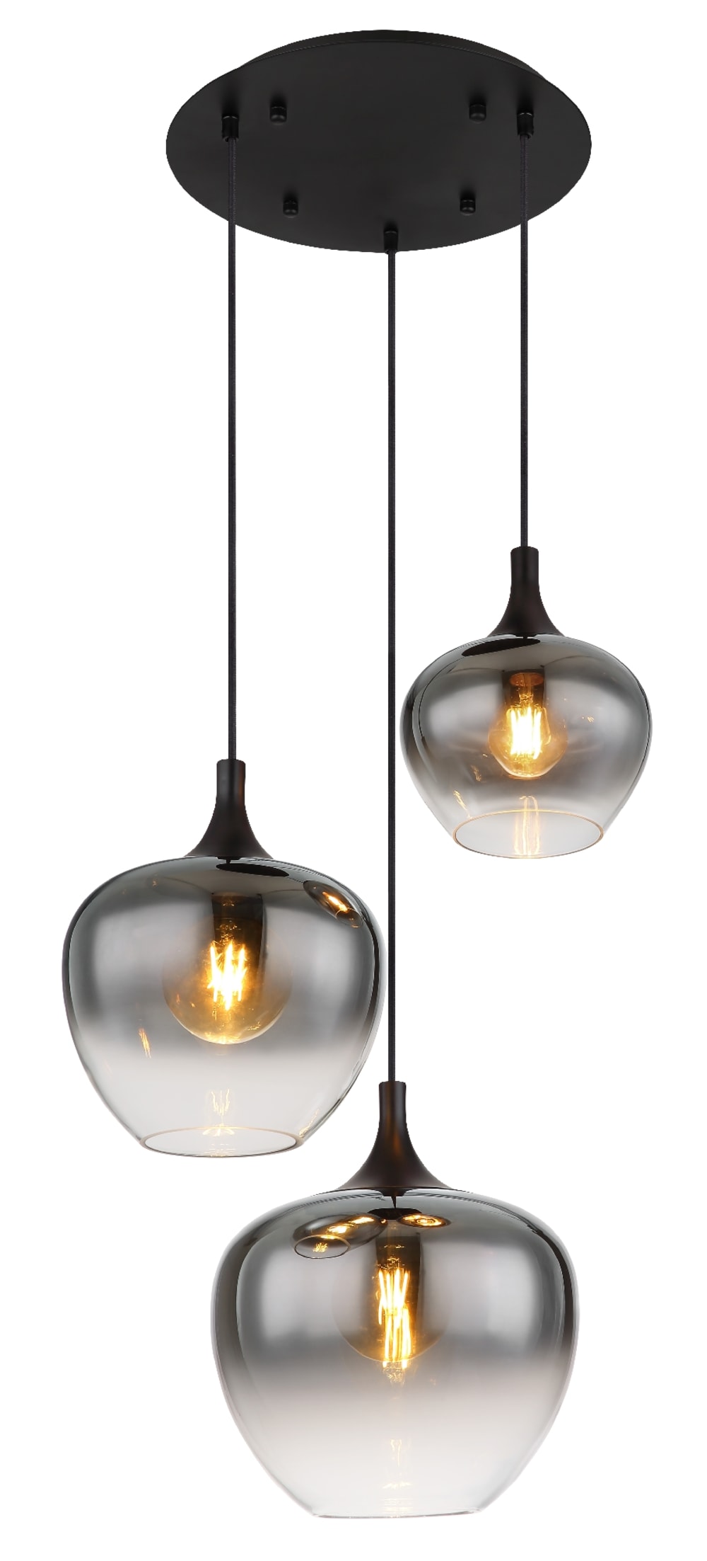 Suspension métal noir mat, 120cm