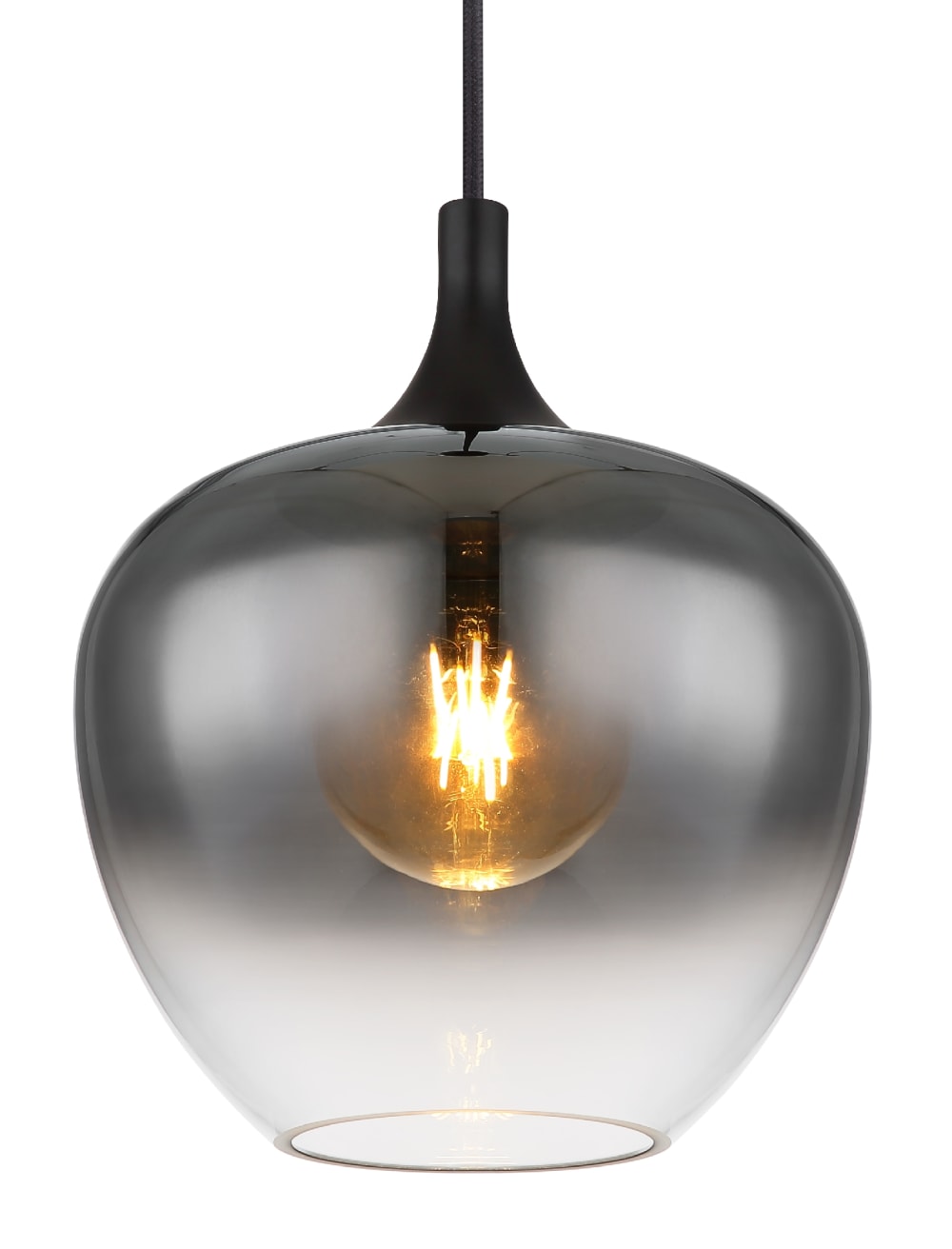 Suspension métal noir mat, 120cm