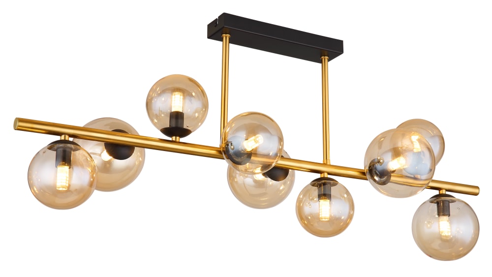 Deckenleuchte Metall schwarz matt, 9x G9 LED - Maisons Du Monde