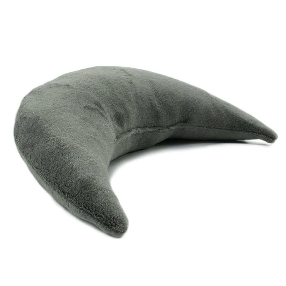 Coussin extra-doux en forme de lune gris 30x45