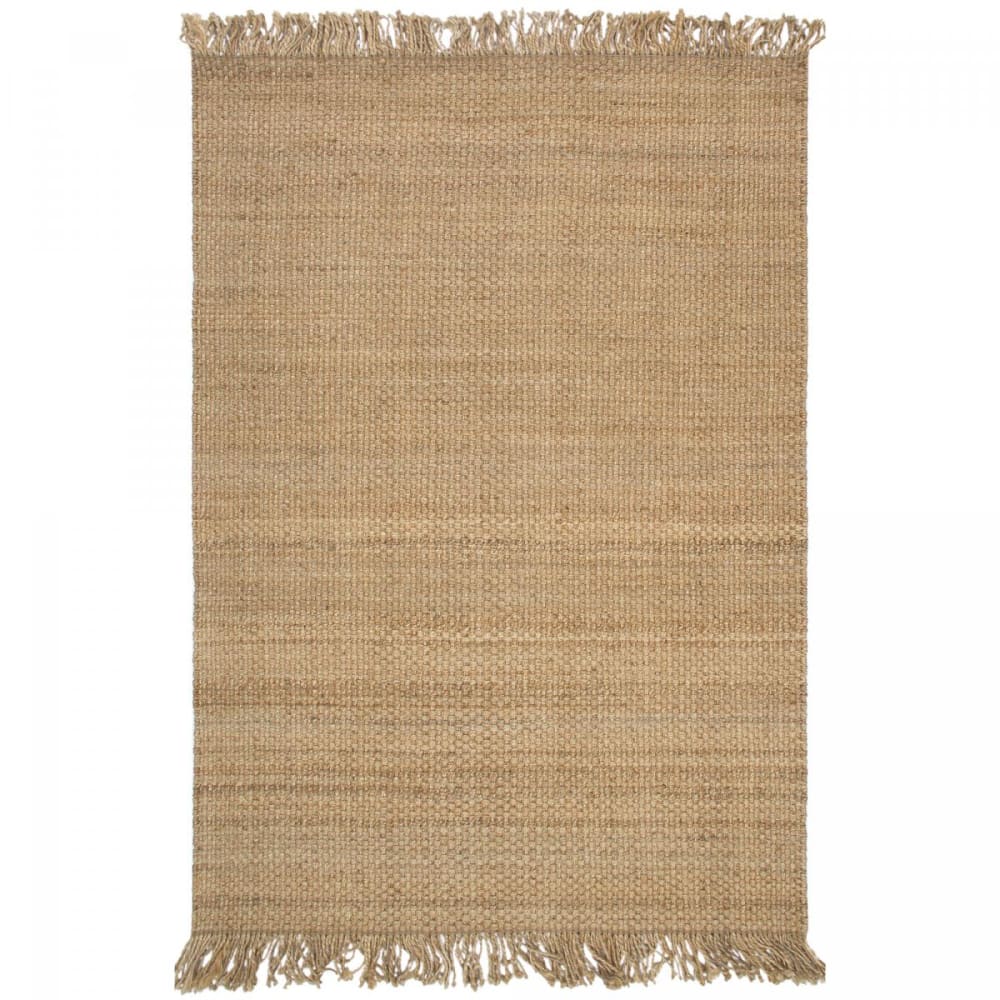 Tapis en jute tissé à la main motif uni, beige 160x230