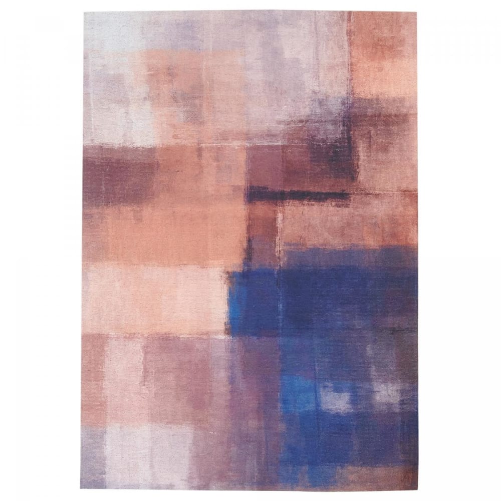 Un amour de tapis Tapis exterieur 120x180 ocre, marron, bleu style vintage - Pes - Polyester