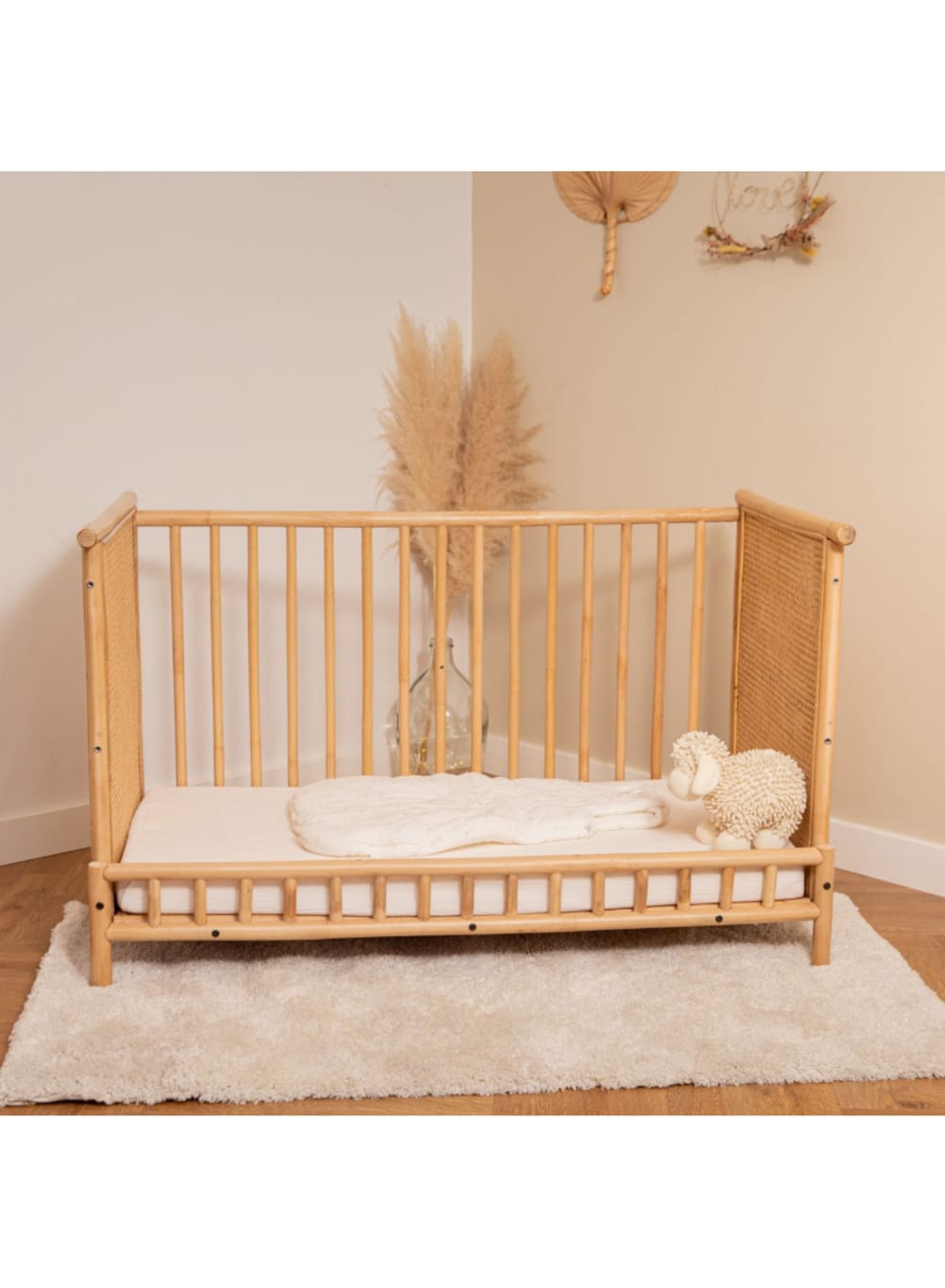 Lit bébé rotin 60x120 cm (Saudara Collections) - Image 2