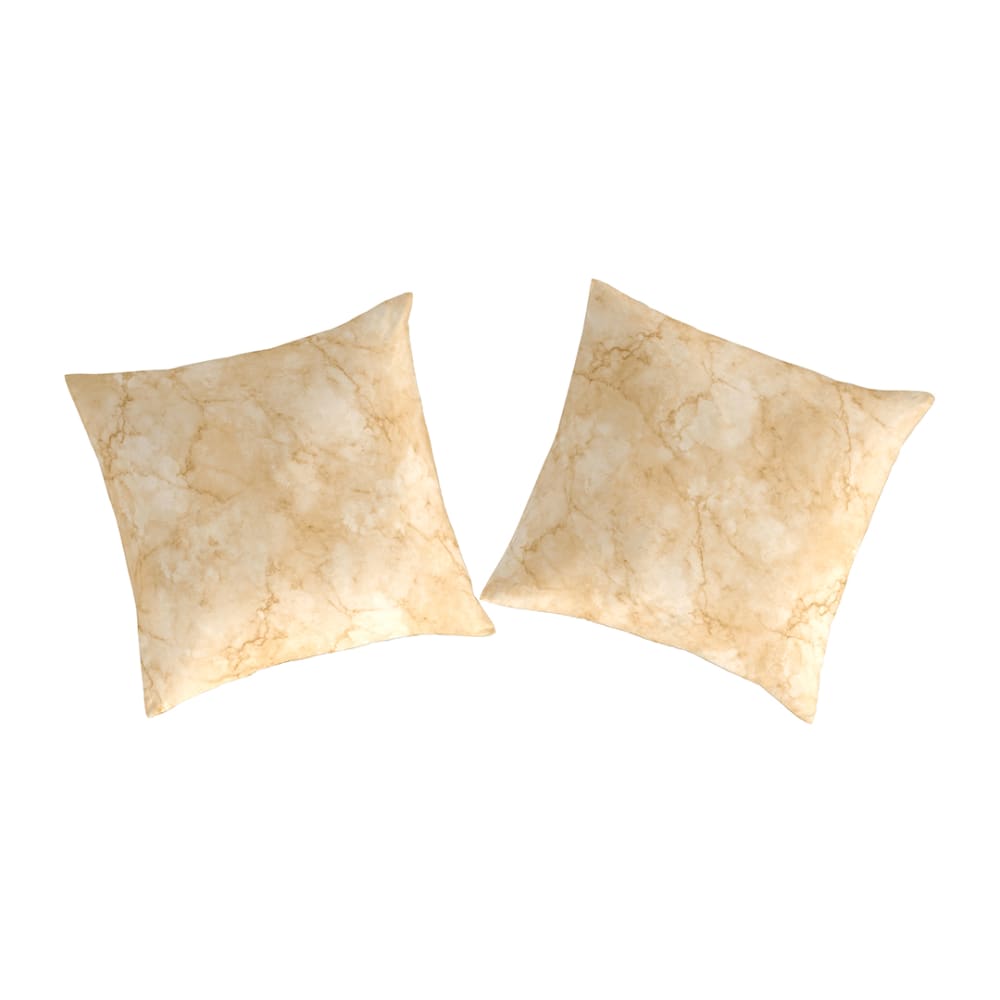 2er Set Perkal Baumwollkissenbezüge; 65x65 cm; ocker