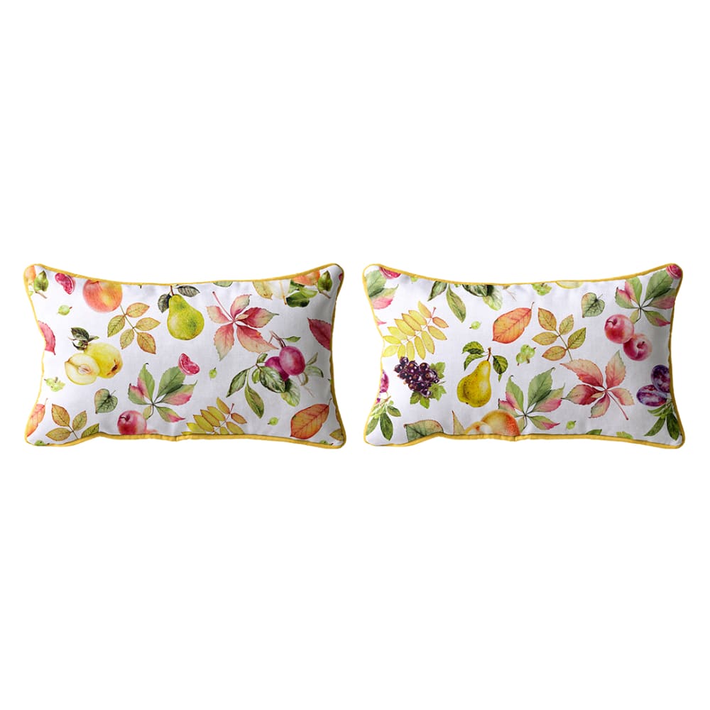 2 Housses de coussin en coton 30x50 cm multicolore