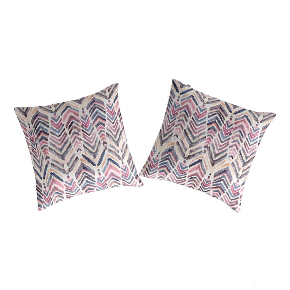 2 Taies d'oreiller en coton 65x65 cm mauve