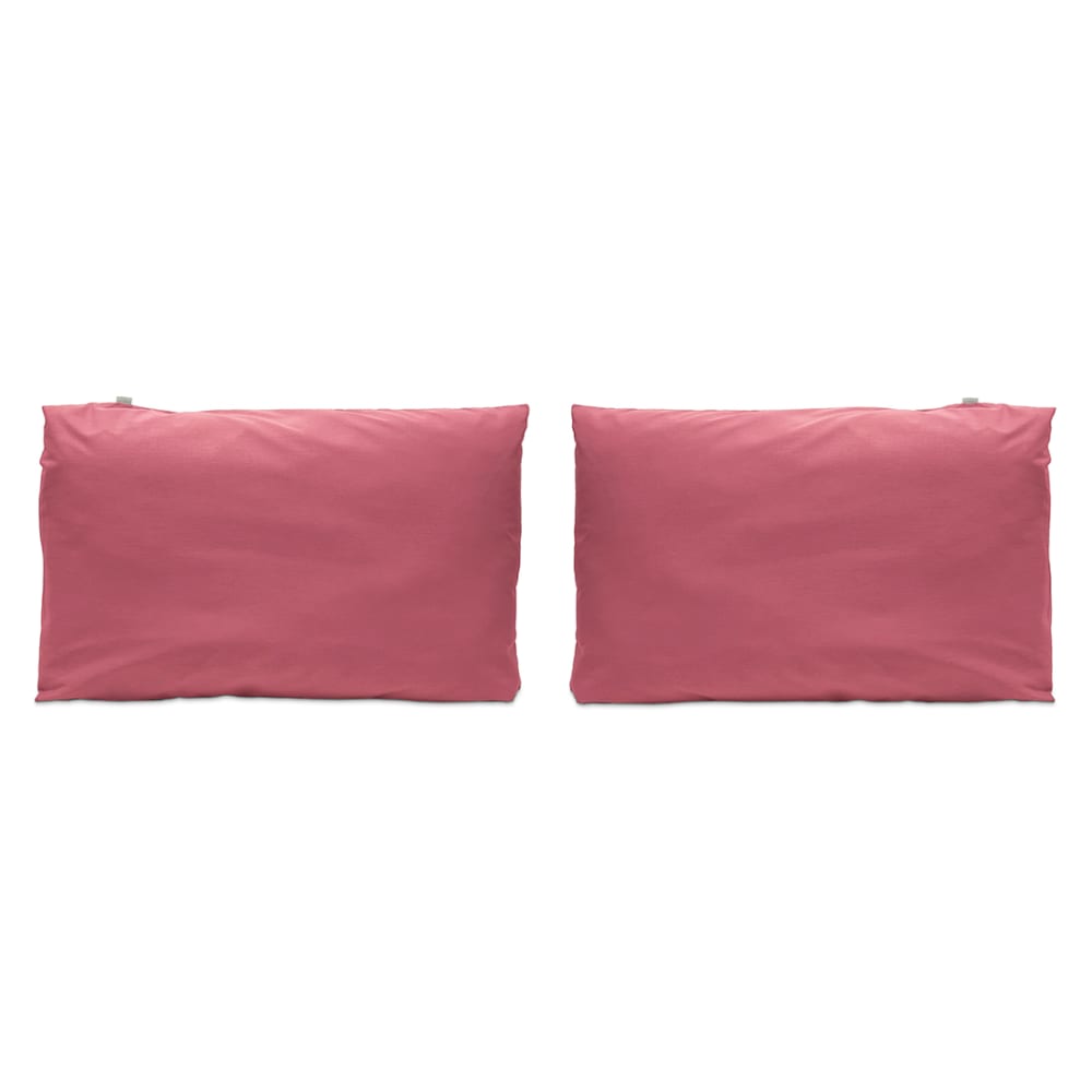 2 Taies d'oreiller en coton 50x75  cm rose foncé
