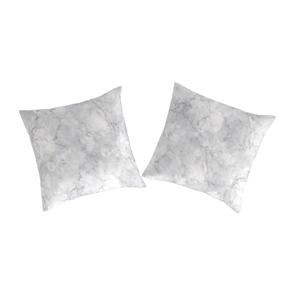 2er Set Perkal Baumwollkissenbezüge; 65x65 cm; grau