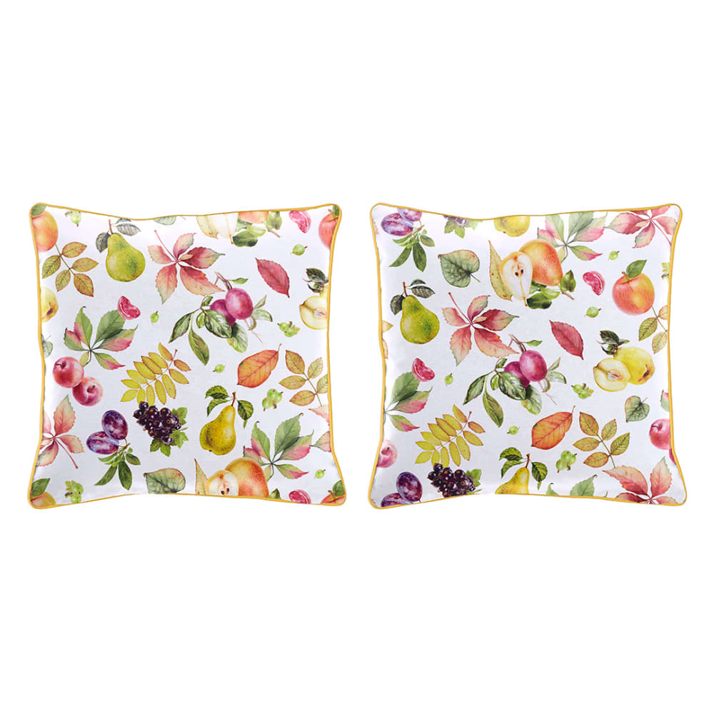 2 Housses de coussin en coton 50x50 cm multicolore
