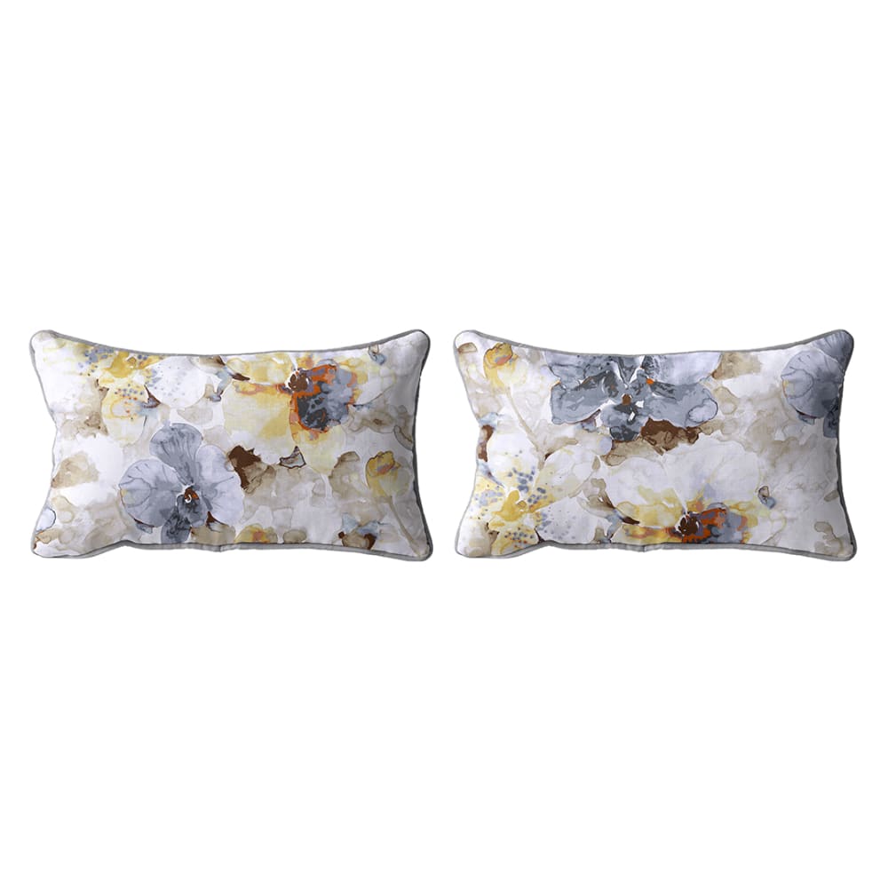 2 Housses de coussin en coton 30x50 cm multicolore