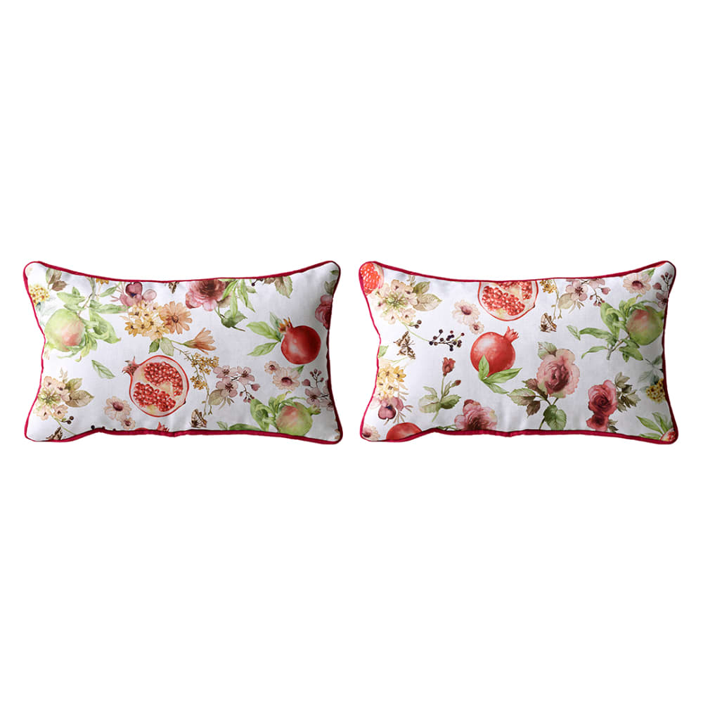 2 Housses de coussin en coton 30x50 cm multicolore