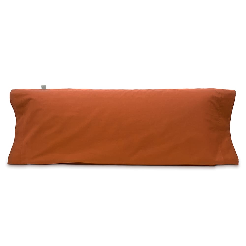 Taie d'oreiller en coton 100% 45x110 cm orange foncé