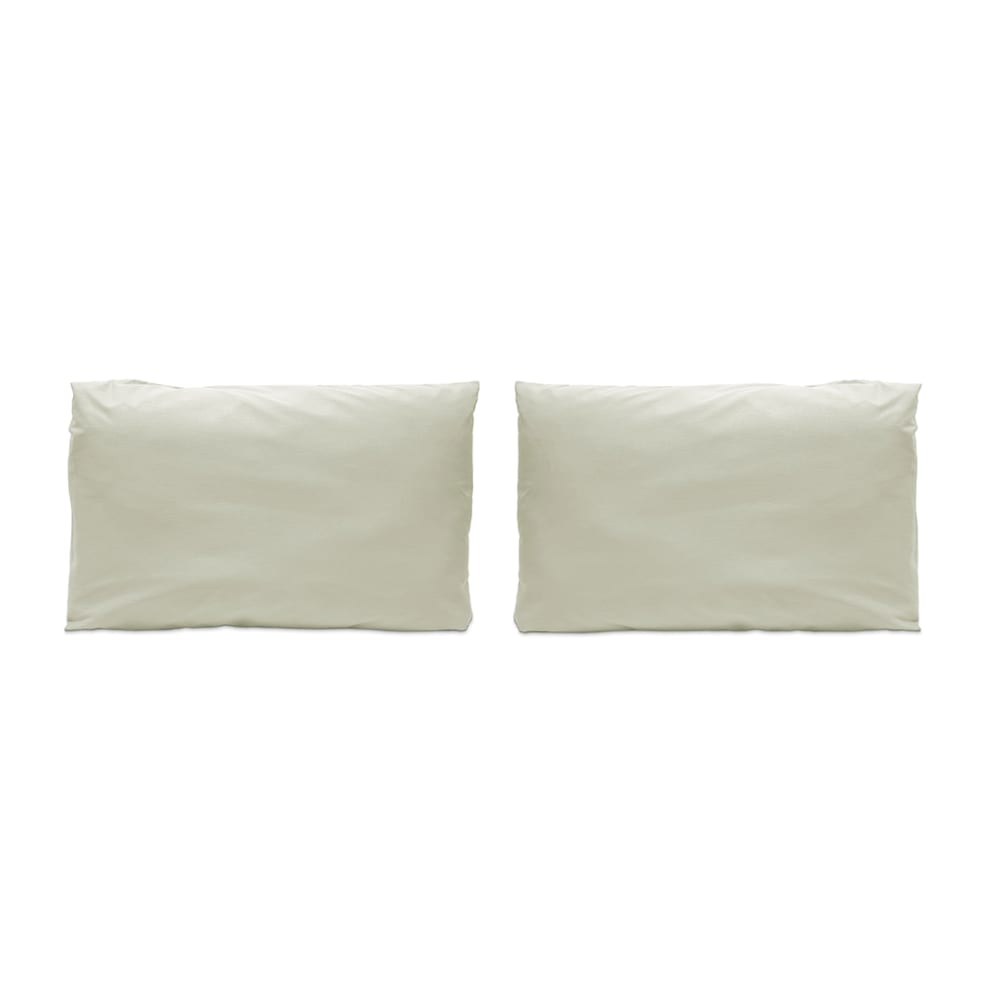 2 Taies d'oreiller en percale de coton 50x75  cm vert