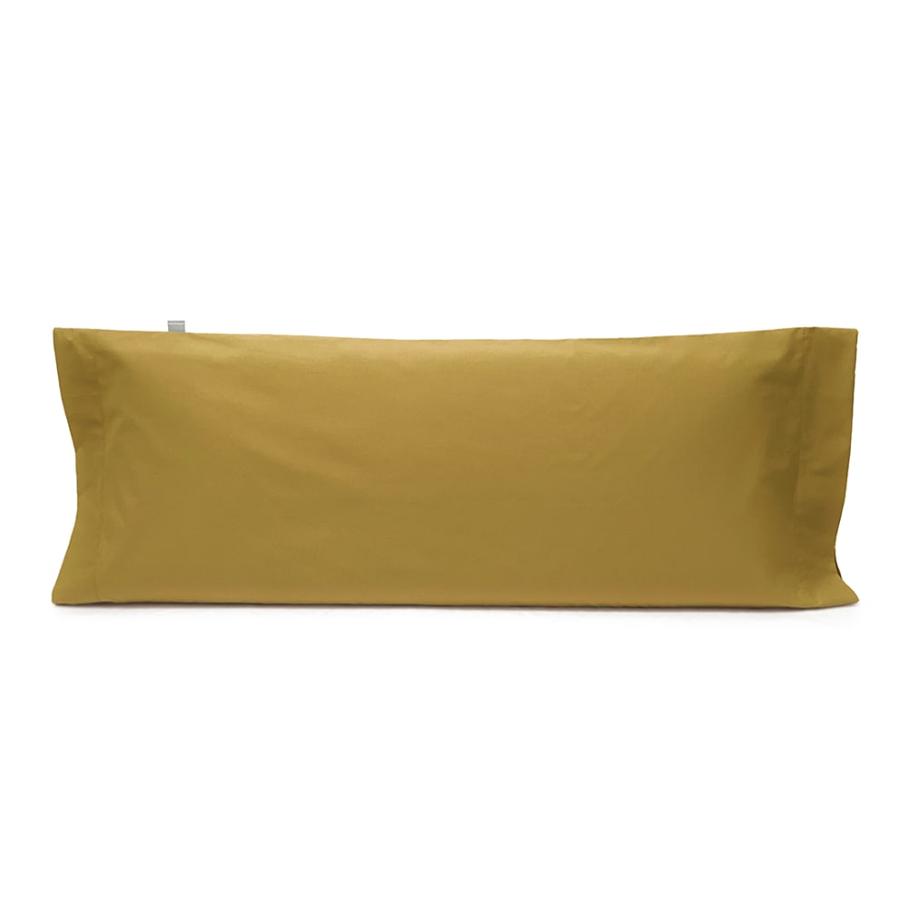 Taie d'oreiller en coton 100% 45x110 cm jaune