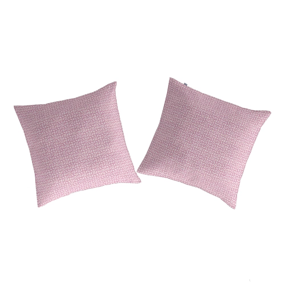 2 Taies d'oreiller en coton  65x65 cm mauve