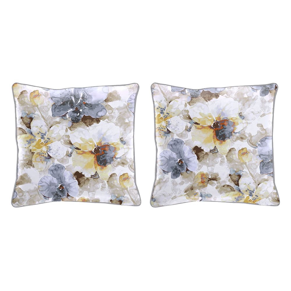 2 Housses de coussin en coton 50x50 cm multicolore