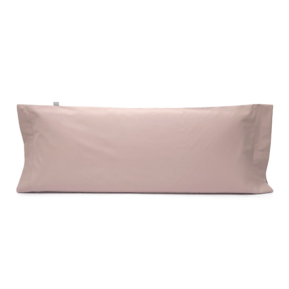 Taie d'oreiller en coton 100%  45x110 cm rose