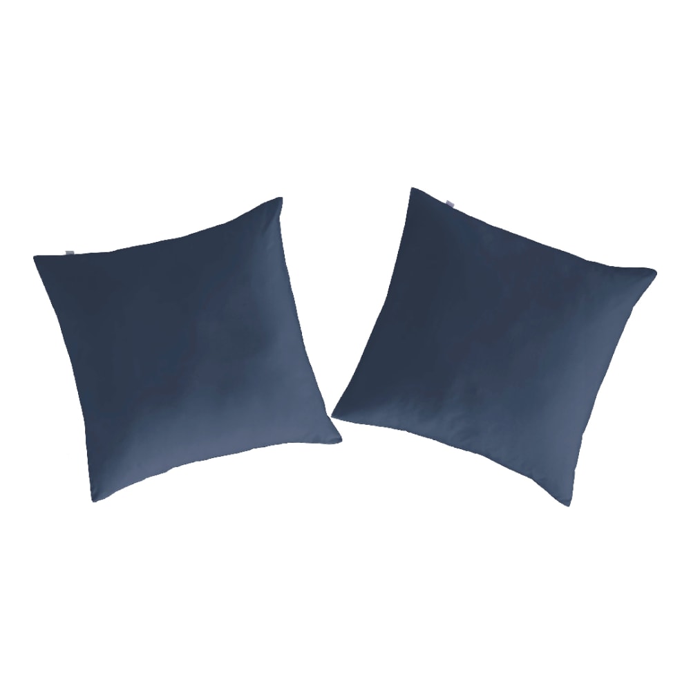 2 Taies d'oreiller en coton  80x80 cm bleu