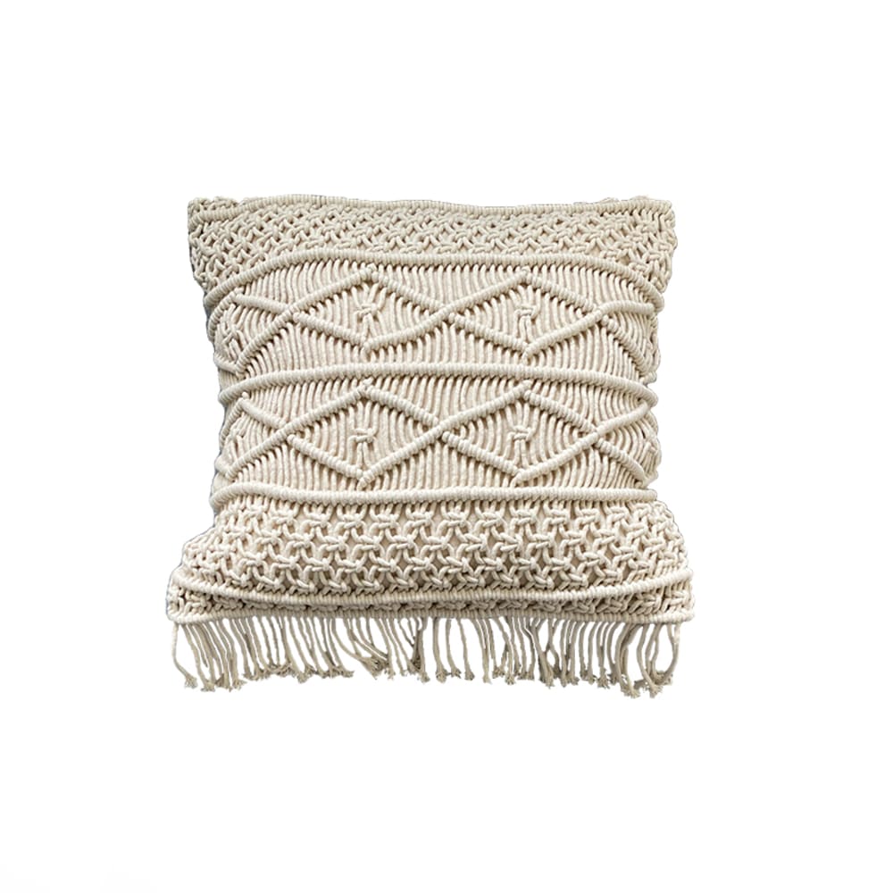 Funda de cojín de algodón natural 45x45cm
