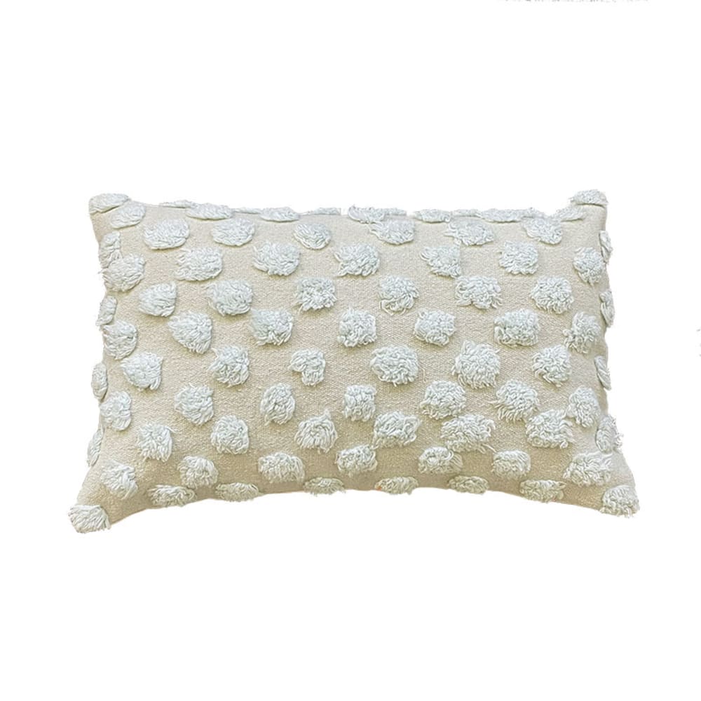 Funda de cojín de algodón celeste 30x50cm