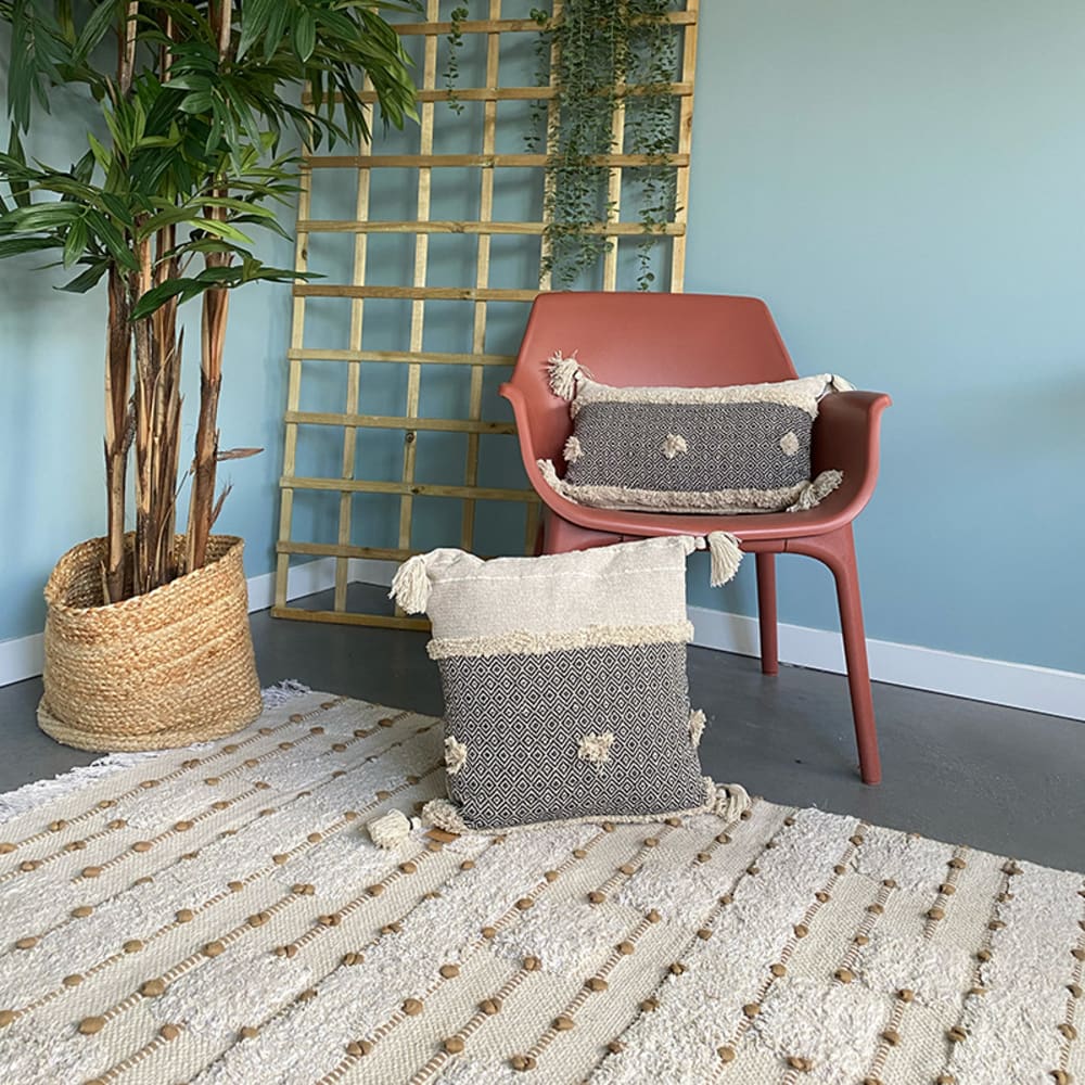 Funda de cojín de algodón marrón 45x45cm - Maisons du Monde