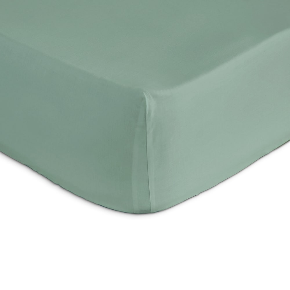 Drap housse 100% coton 90x200+28 cm 1305 - vert