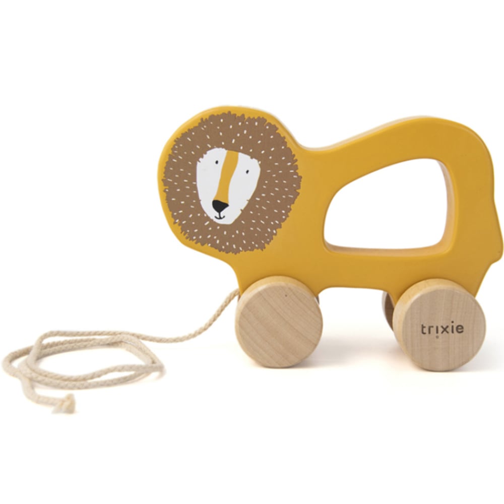 Trixie Jouet à tirer style contemporain Jaune Bois - 15x10x6cm