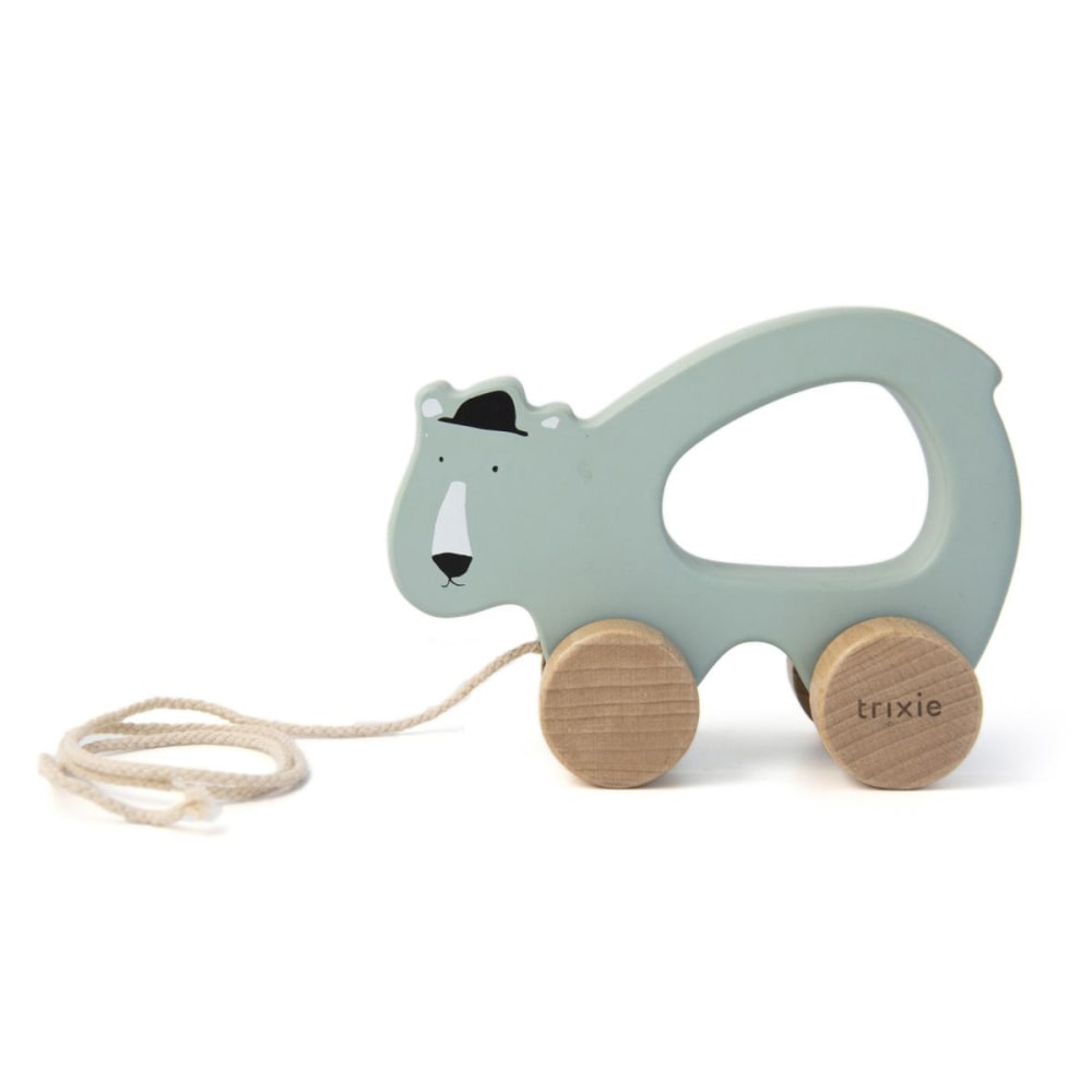 Jouet à tirer en bois ours Mr. Polar Bear - Maisons du Monde