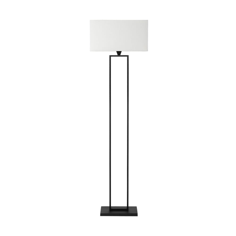 Lampadaire en noir et dans une hauteur d'abat-jour blanche 160 cm