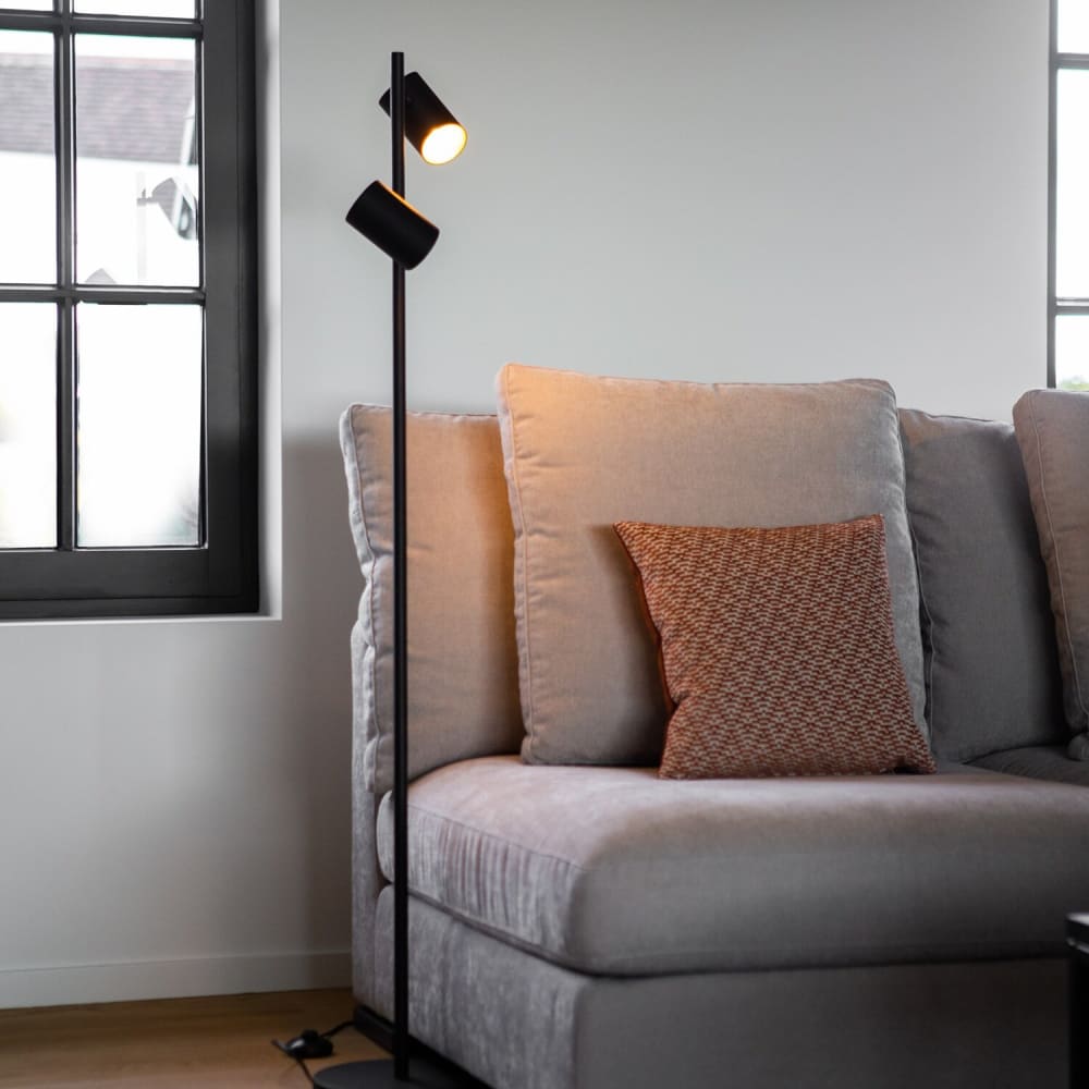 Bodenleuchte aus Metall, schwarz, 144cm - Maisons Du Monde