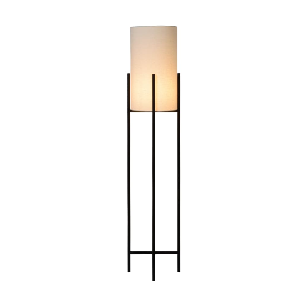 Lampadaire avec abat-jour en noir et blanc hauteur 136 cm en métal