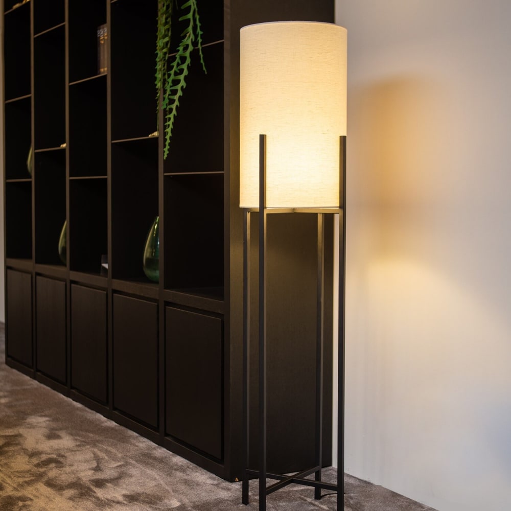 Bodenleuchte aus Metall, schwarz, 140cm - Maisons Du Monde