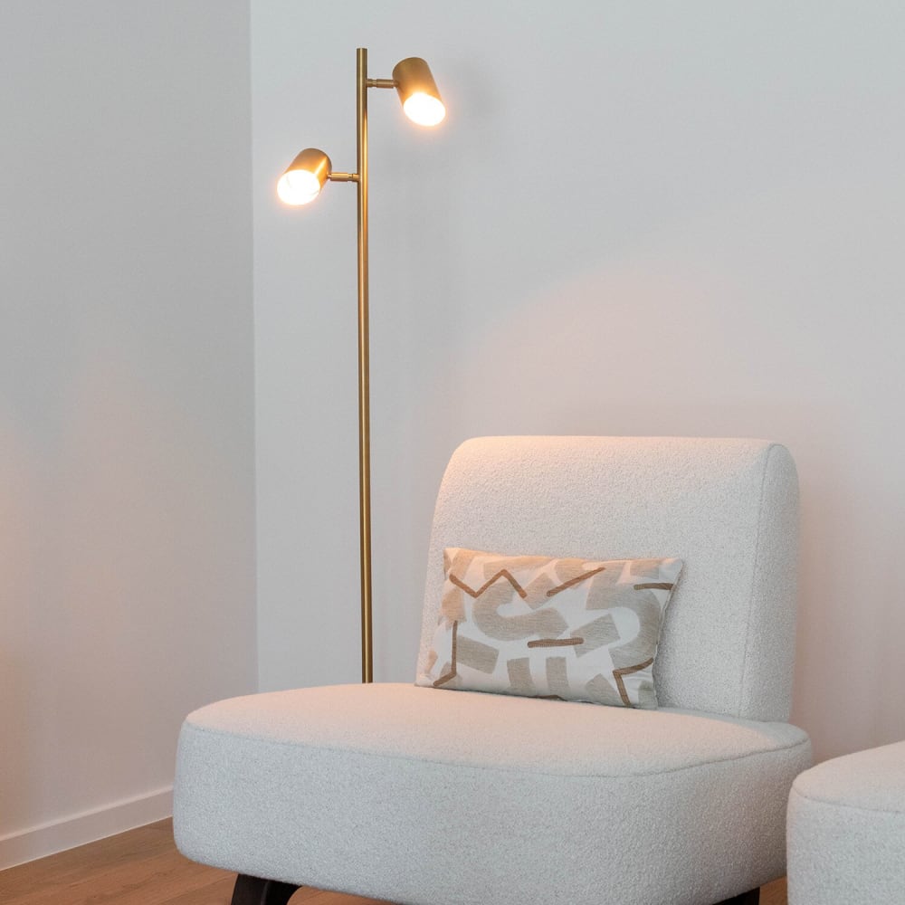 Stehleuchte aus Metall, Gold Bronze, 144cm - Maisons Du Monde