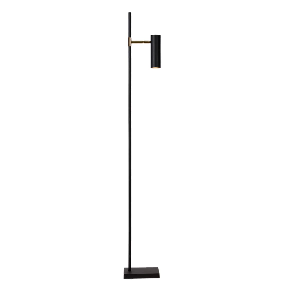 Stehlampe aus Metall, schwarz, 147cm