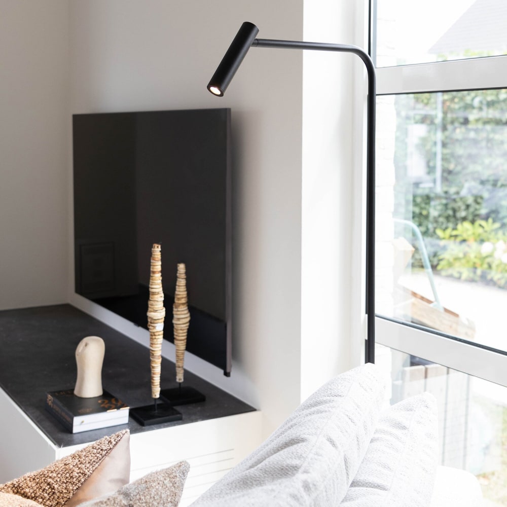 Stehlampe aus Metall, schwarz, 146cm - Maisons Du Monde