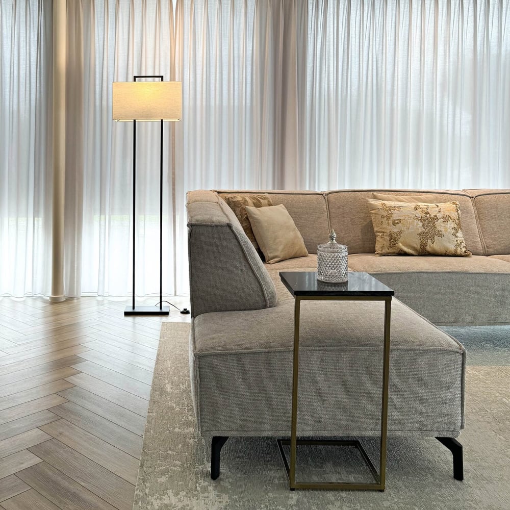 Lampadaire en métal pour le salon en hauteur blanche 161 cm - Maisons du Monde