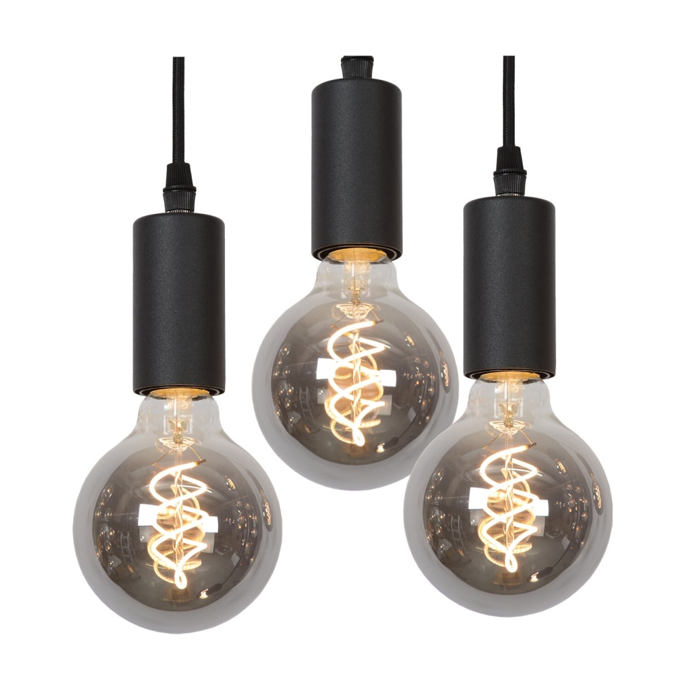 Lampe suspendue dans le lustre de 80 cm en métal noir — vue 3