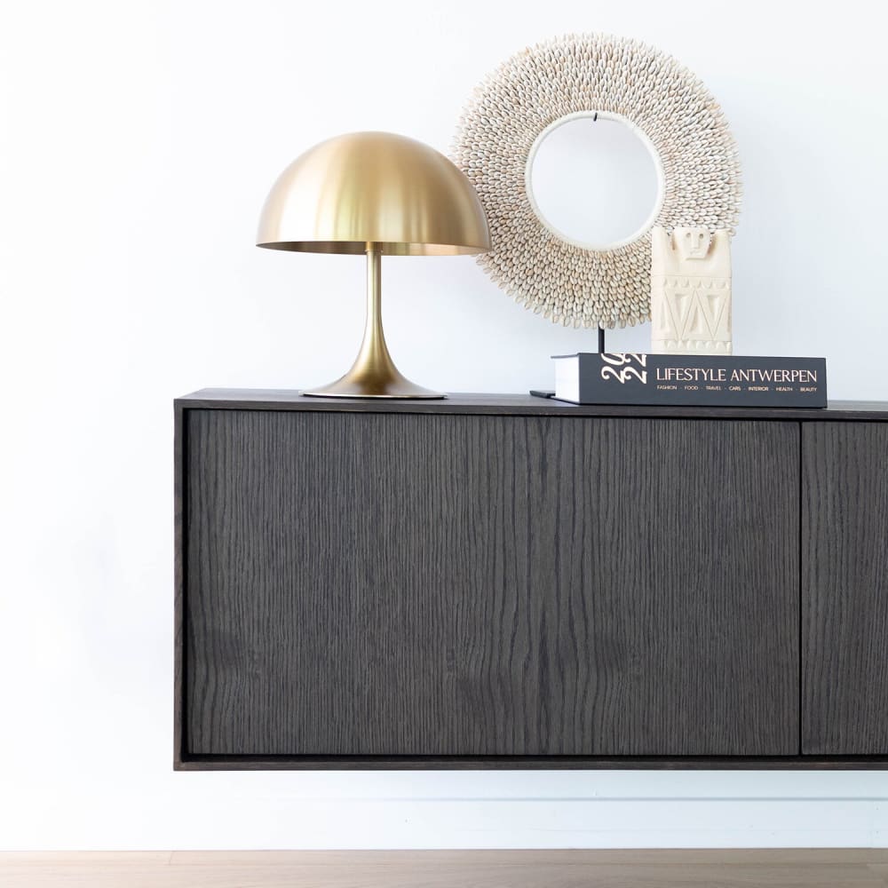 Lampe de table industriellement à la hauteur d'or 28 cm en métal - Maisons du Monde