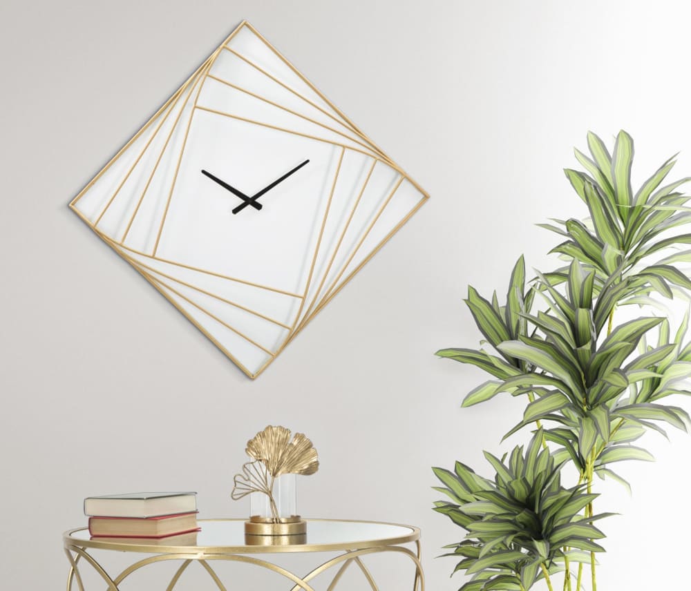 Orologio da parete in metallo bianco cm 85x6x85 - Mauro Ferretti