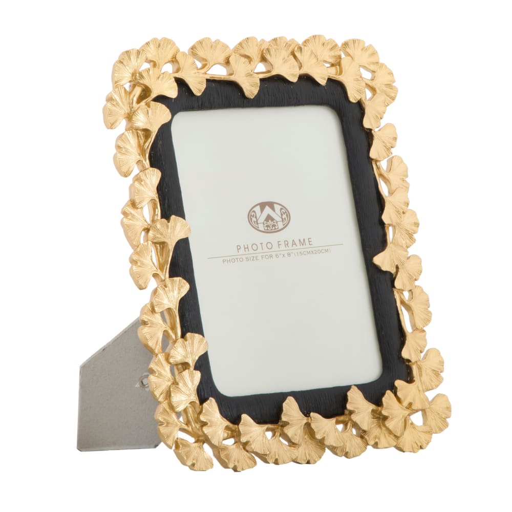 Cadre photo en résine noire et dorée 24,5x2x29  cm