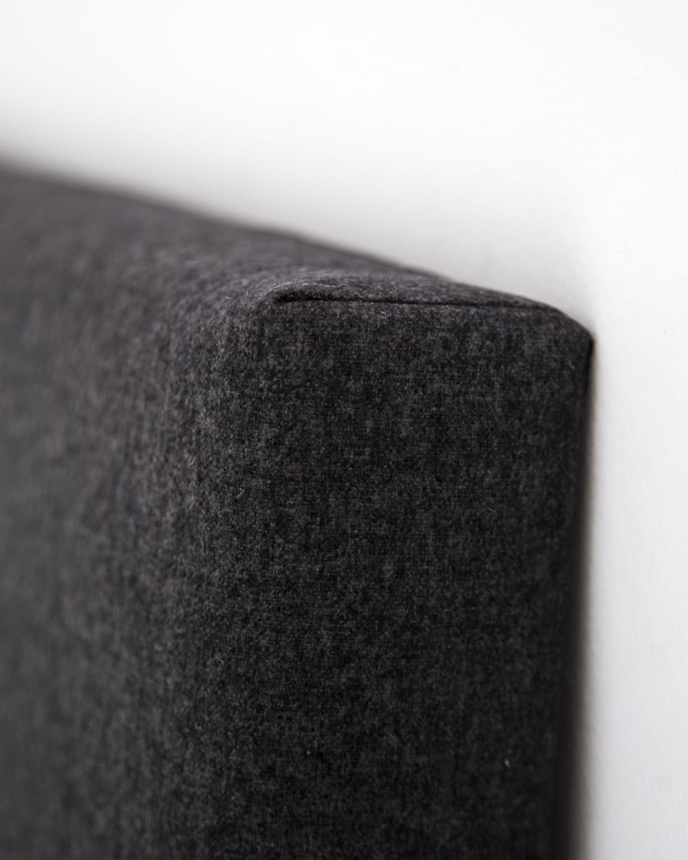 Tête de lit polyester lisse noir 150x80cm